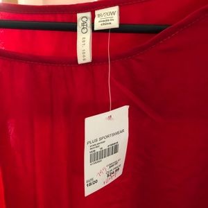 Red dress shirt blouse. Women’s size 18/20W